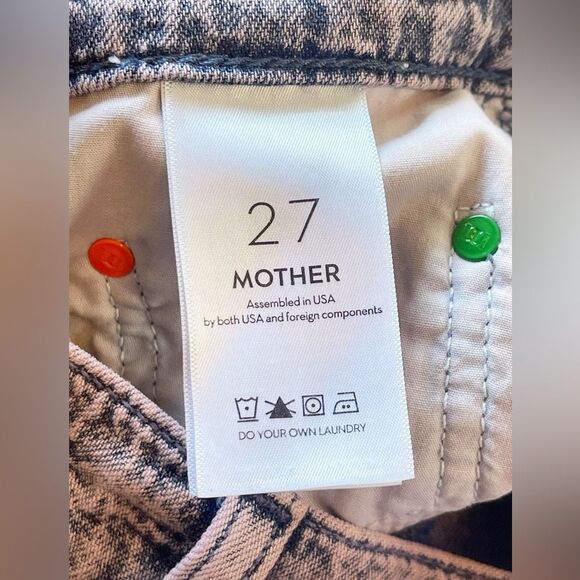 MOTHER SNACKS High Waisted Twizzy Skimp Wash Jeans in Silver Pink 27 - Picture 7 of 11